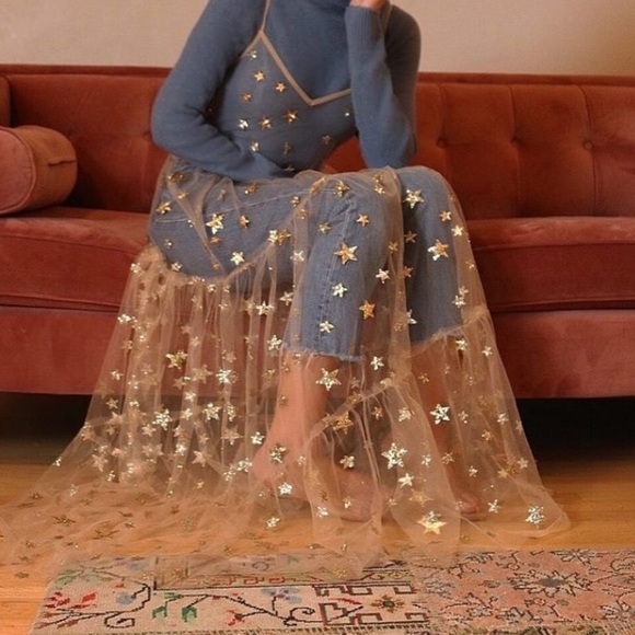 Dresses & Skirts - Star Spaghetti Strap Tulle Dress